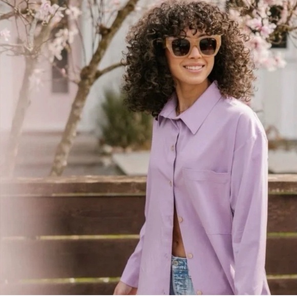 10 NWT Smash + Tess Diversion Dress pockets violet oversized Women’s size small - Picture 2 of 10